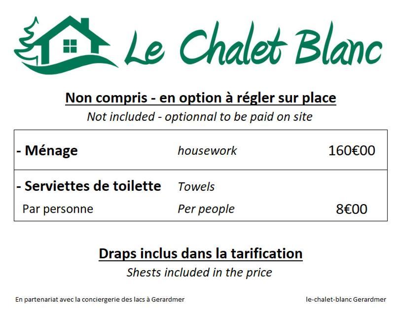 Le Chalet Blanc - Jacuzzi / Piscine / Sauna Gerardmer Exterior photo
